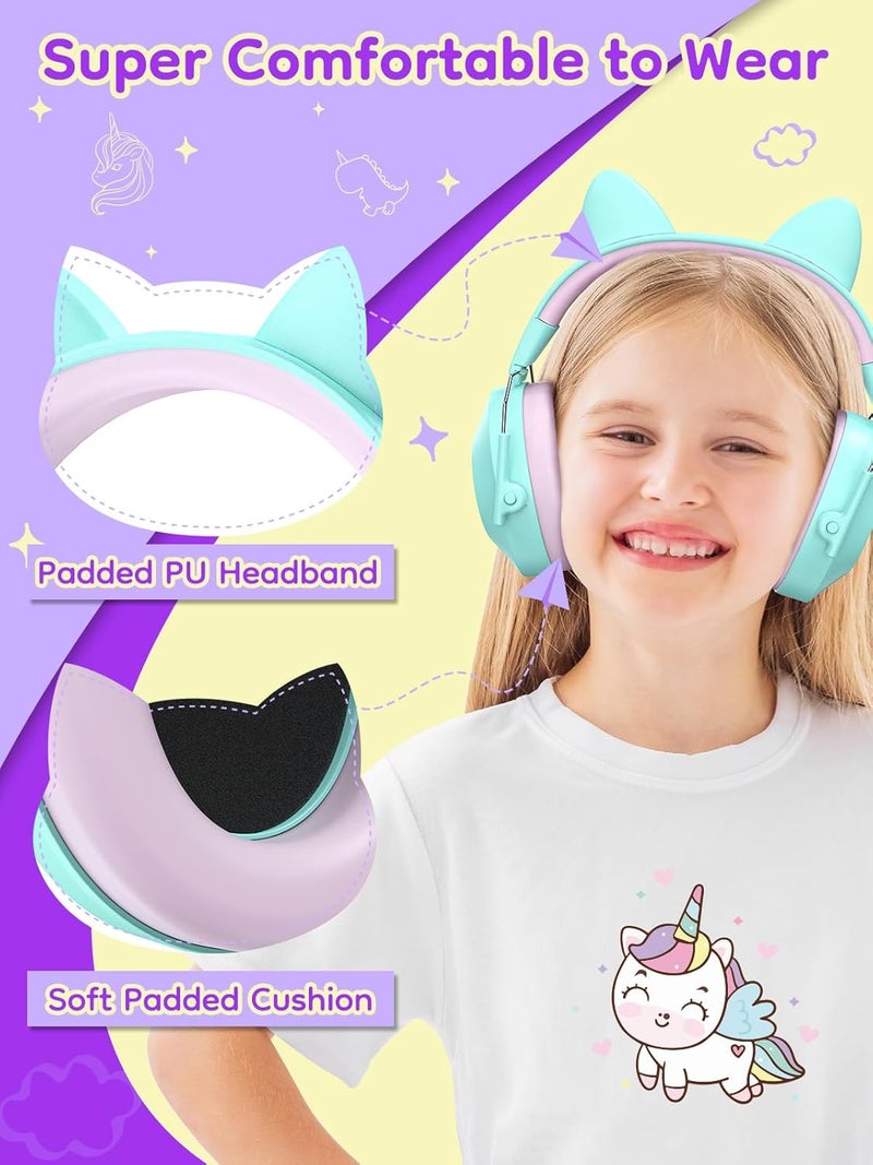 Dr.Meter Ear Muffs for Noise Reduction: 32SNR Noise Cancelling Headphones for Kids Toddlers, Kids Ear Protection for Austism Sensory Fireworks Concerts Focus Cute Xmas Gifts for Girls - Image 2